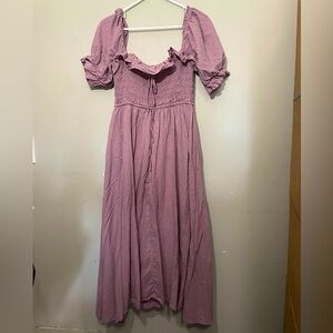 Lilac Peasant Dress